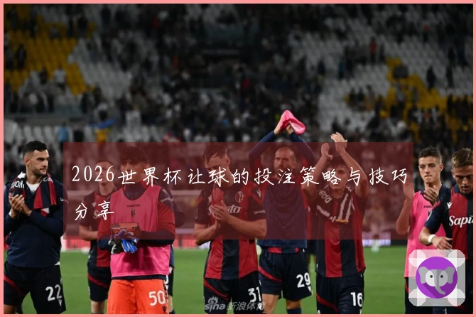 2026世界杯让球的投注策略与技巧分享